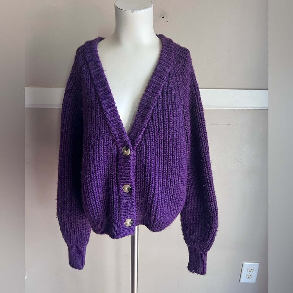 Garage Deep Purple Women's Cardigan Size XL